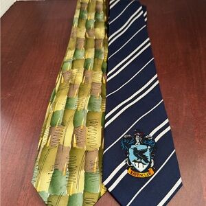 2 Men’s Novelty Tie Lot Jerry Garcia & Harry Potter Neckties Branded